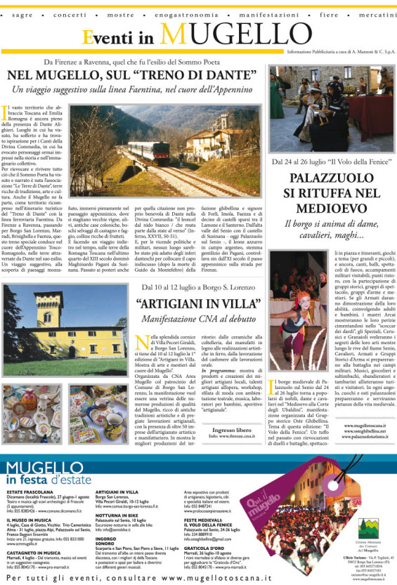 Speciale editoriale Eventi in MUGELLO